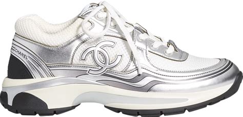 chanel sneakers white silver|Chanel white sneakers nordstrom.